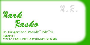 mark rasko business card